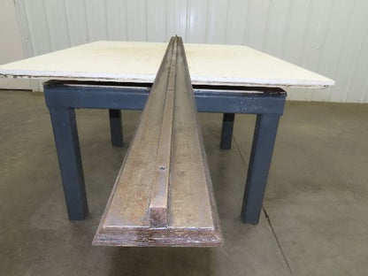 Press Brake Die 93-1/16" Long 3-31/32" Flat 3/4" Thick 60° Edge 1/2" Tang