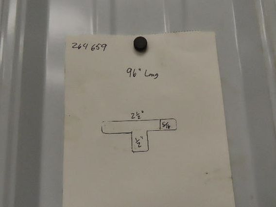 Press Brake Die 96" Long 2-1/2" Wide Flat 5/16" Thick 1/2" Tang