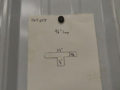 Press Brake Die 96" Long 2-1/2" Wide Flat 5/16" Thick 1/2" Tang