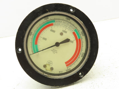 Acco Helicoid Gage Pressure Gauge 0-3000 PSI