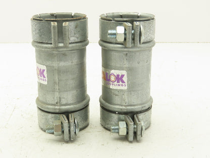 HP Metflo Instalok 2-1/2"x6" Galvanized Vacuum Coupling Lot of 2
