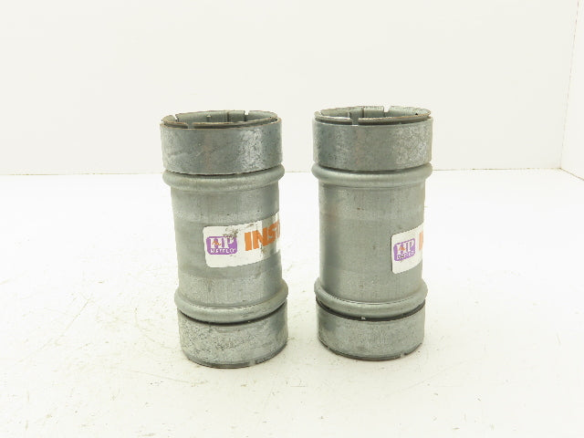 HP Metflo Instalok 2-1/2"x6" Galvanized Vacuum Coupling Lot of 2