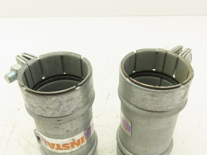 HP Metflo Instalok 2-1/2"x6" Galvanized Vacuum Coupling Lot of 2
