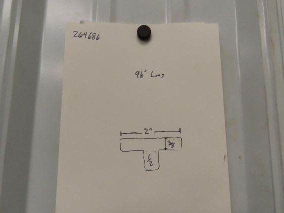 Press Brake Die 96" Long 2" Wide Flat Die 3/8" Thick 1/2" Tang