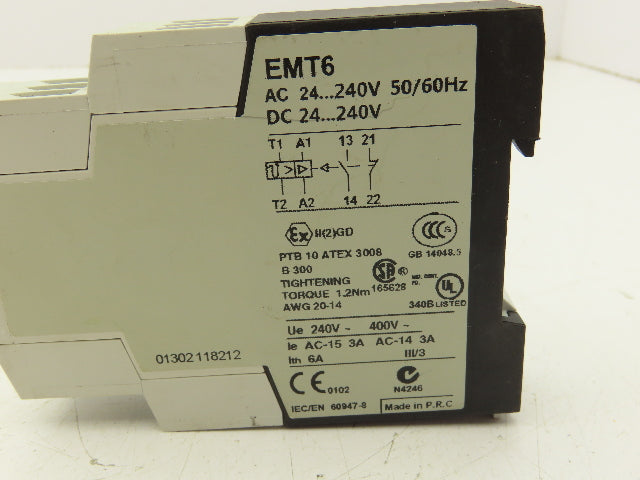 Eaton EMT6 Thermistor Motor Protection Relay 24V Lot of 2