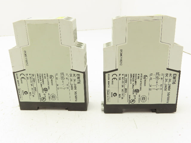 Eaton EMT6 Thermistor Motor Protection Relay 24V Lot of 2