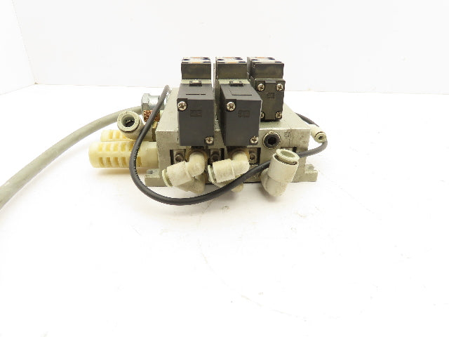 SMC VFR2200-5FZ Pneumatic Solenoid Valve Assembly Manifold 2 Double 1 Single
