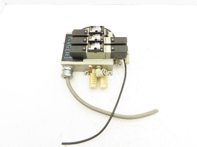 SMC VFR2200-5FZ Pneumatic Solenoid Valve Assembly Manifold 2 Double 1 Single