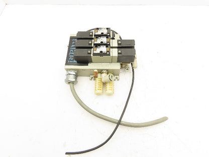 SMC VFR2200-5FZ Pneumatic Solenoid Valve Assembly Manifold 2 Double 1 Single