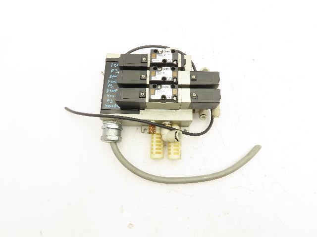 SMC VFR2200-5FZ Pneumatic Solenoid Valve Assembly Manifold 2 Double 1 Single