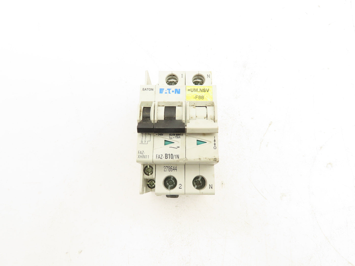 Eaton FAZ-B10/1N Miniature Circuit Breaker 2 Pole 10A