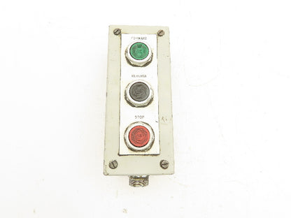 SCE E-69392 Electrical Pushbutton Enclosure Forward/Reverse/Stop AB Buttons