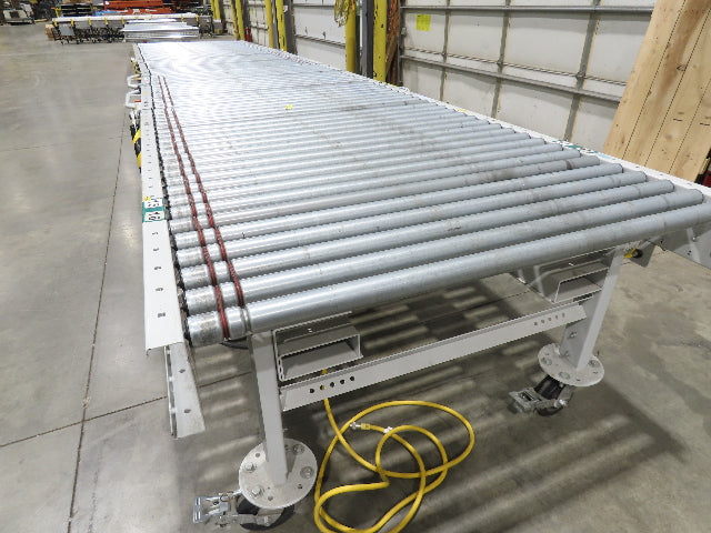 ConveyX 52"x 20' MDR Motorized Roller Conveyor 48"BF Manual Drive Thru Gate 115V