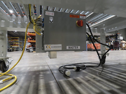 ConveyX 52"x 20' MDR Motorized Roller Conveyor 48"BF Manual Drive Thru Gate 115V