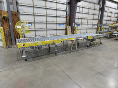 ConveyX 52"x 20' MDR Motorized Roller Conveyor 48"BF Manual Drive Thru Gate 115V