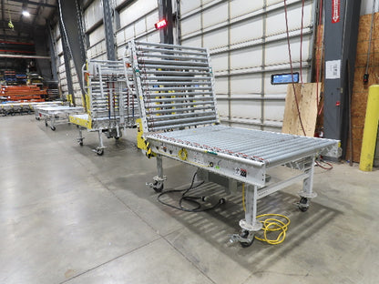 ConveyX 52"x 20' MDR Motorized Roller Conveyor 48"BF Manual Drive Thru Gate 115V