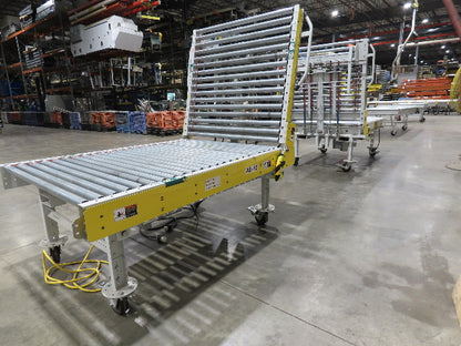 ConveyX 52"x 20' MDR Motorized Roller Conveyor 48"BF Manual Drive Thru Gate 115V