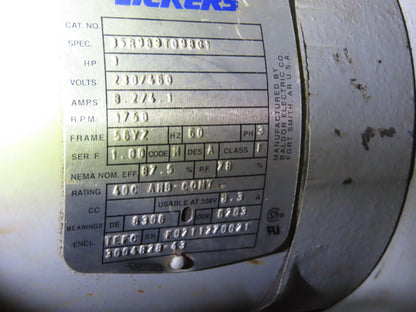 Vickers PSSP System-Pak II Hydraulic Power Unit 12gal 5gpm Pump 1000psi 3Hp 460V