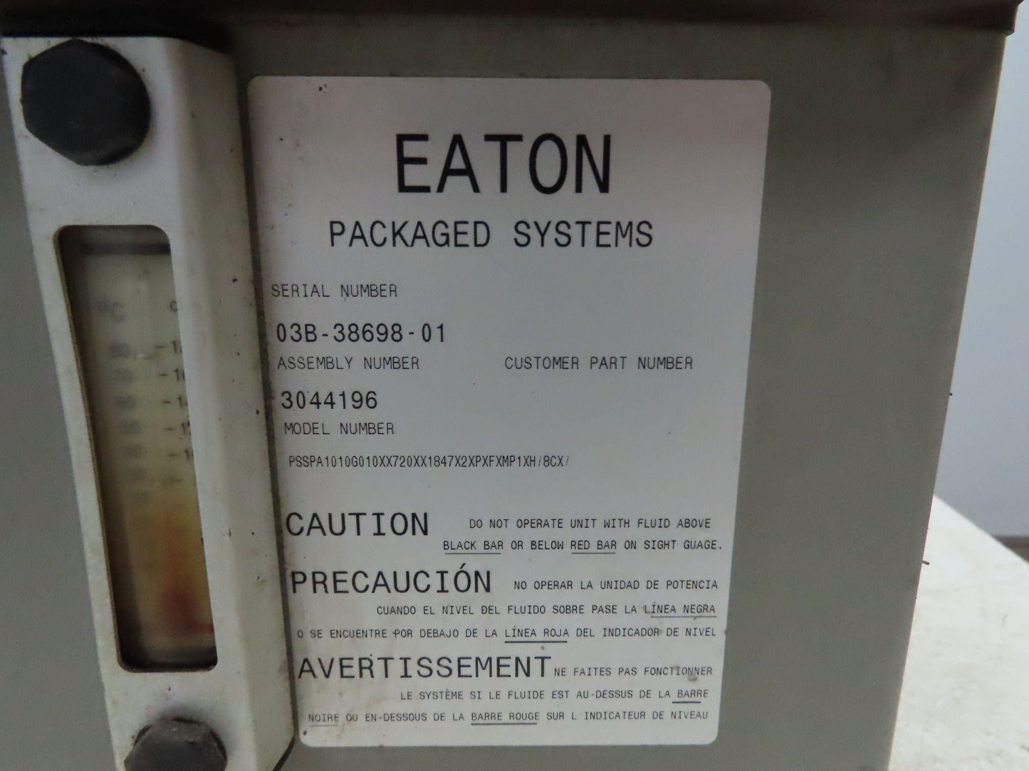 Vickers PSSP System-Pak II Hydraulic Power Unit 12gal 5gpm Pump 1000psi 3Hp 460V