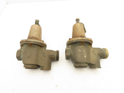 Watts 5M3/U5 Water Pressure Regulator Valve 3/4" Brass 25-75psi  Lot of 2