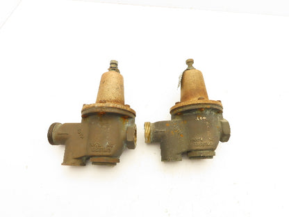 Watts 5M3/U5 Water Pressure Regulator Valve 3/4" Brass 25-75psi  Lot of 2