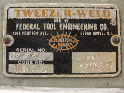 Tweezer Weld TWA3 Bench Welder Press Head No Power Supply Spot Weld