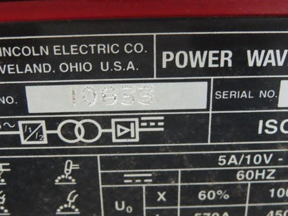 Lincoln Power Wave 455 Mig Welder 450 Amp Wire Feed Welding Power Supply Tested