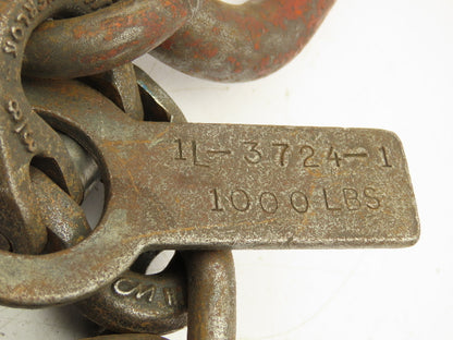 Renfroe Model TL 1 Ton Plate Lifting Clamps 1" to 1-1/2" Grip 2-Leg Chain Sling