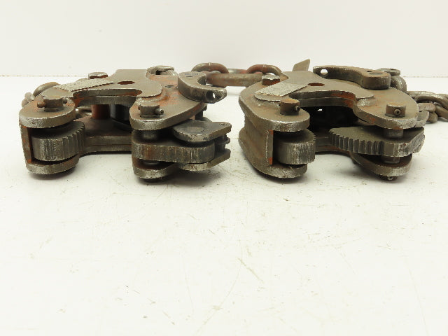 Renfroe Model TL 1 Ton Plate Lifting Clamps 1" to 1-1/2" Grip 2-Leg Chain Sling