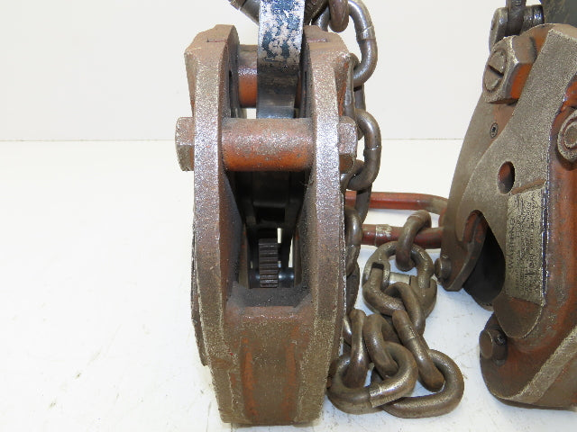 Renfroe Model TL 1 Ton Plate Lifting Clamps 1" to 1-1/2" Grip 2-Leg Chain Sling