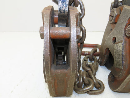 Renfroe Model TL 1 Ton Plate Lifting Clamps 1" to 1-1/2" Grip 2-Leg Chain Sling