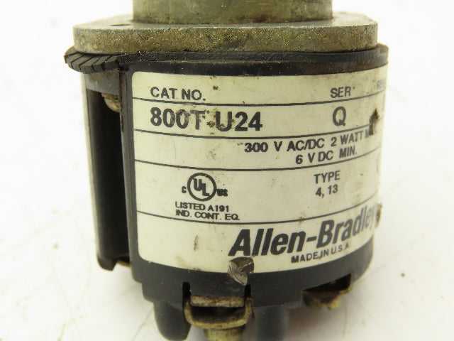Allen Bradley 800T-U24 Potentiometer 500O Resistance Series Q 30mm Switch