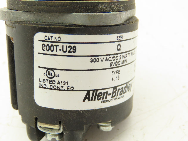 Allen Bradley 800T-U29 Potentiometer Switch 30mm 10K Ohm