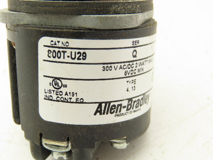 Allen Bradley 800T-U29 Potentiometer Switch 30mm 10K Ohm