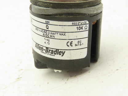 Allen Bradley 800T-U29 Potentiometer Switch 30mm 10K Ohm