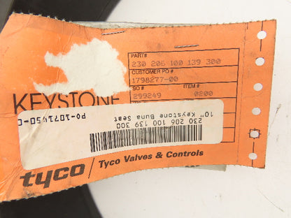 Keystone Tyco 10" Butterfly Valve Gasket Seat BUNA-N Rubber 206-100-139-000
