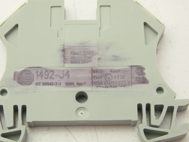 Allen Bradley 1492-J4 Feed Through Terminal Block 4mm 22-10awg 35A Lot of 80