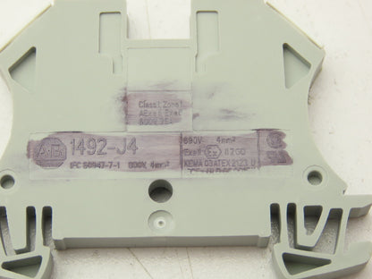 Allen Bradley 1492-J4 Feed Through Terminal Block 4mm 22-10awg 35A Lot of 80