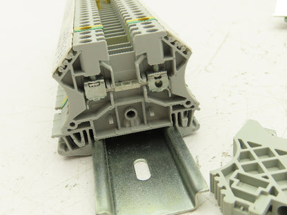 Allen Bradley 1492-J4 Feed Through Terminal Block 4mm 22-10awg 35A Lot of 80