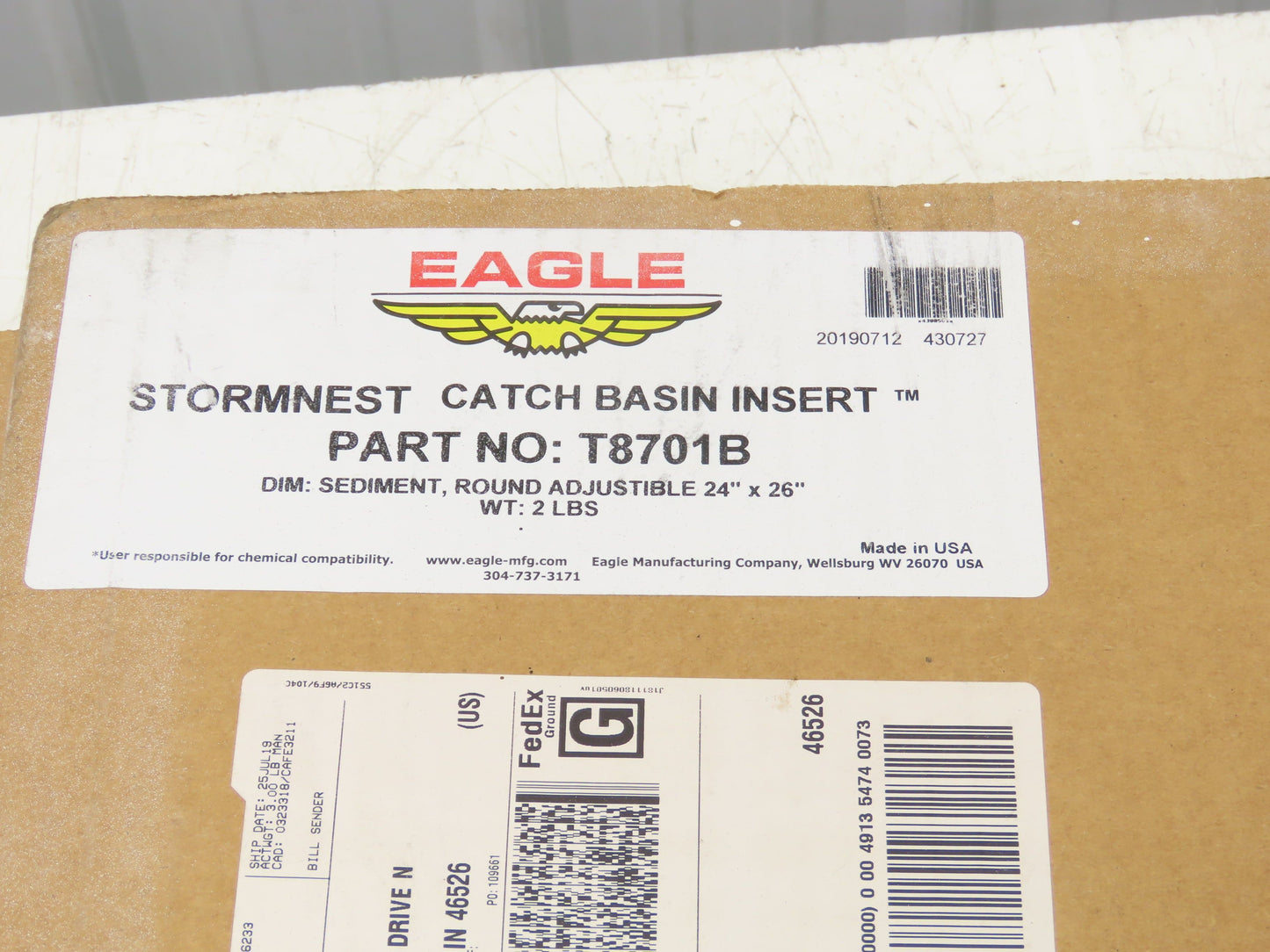 Eagle T8701B Stormnest Catch Basin Insert 26" Drain Sediment Lot of 2