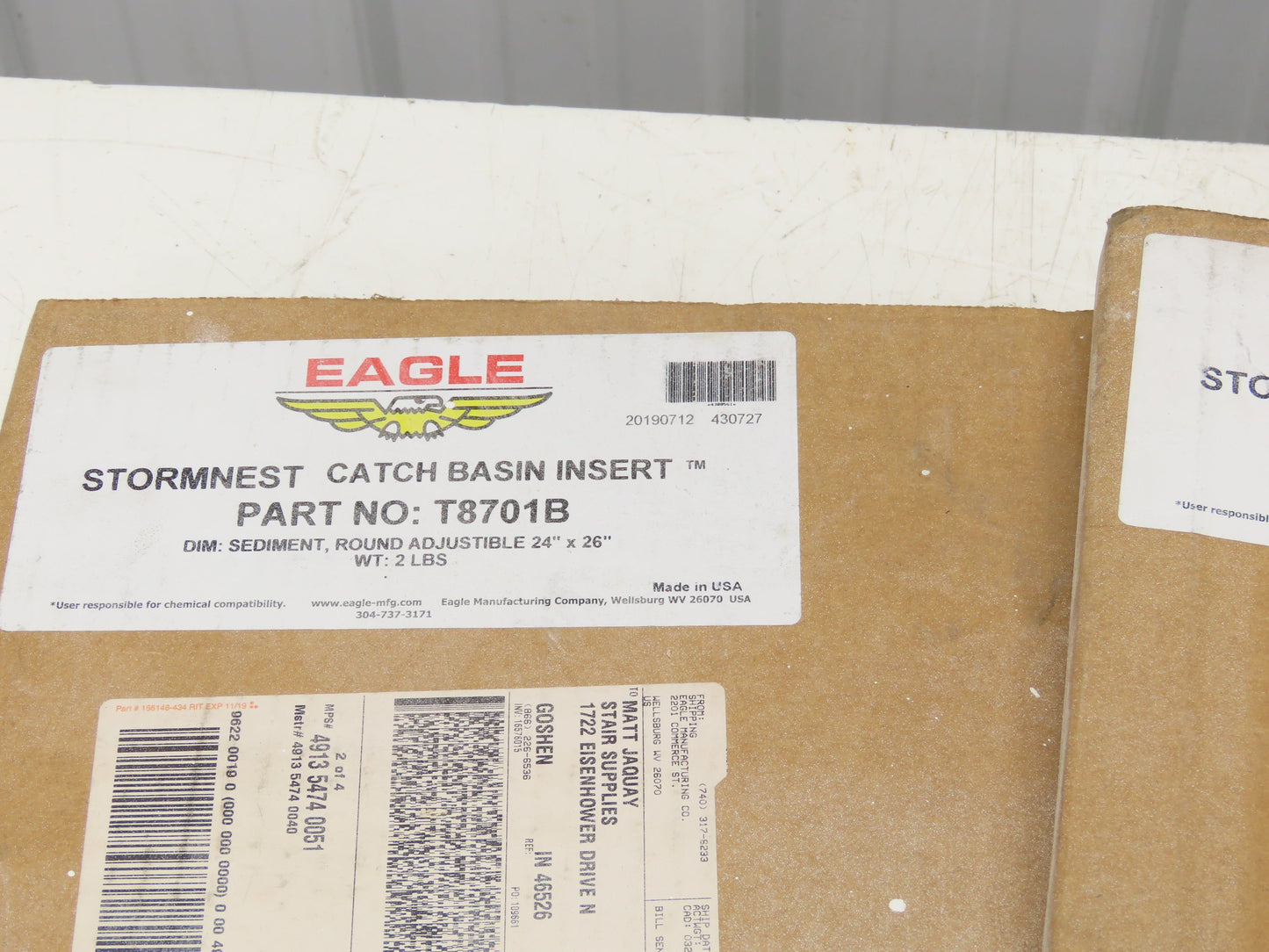 Eagle T8701B Stormnest Catch Basin Insert 26" Drain Sediment Lot of 2