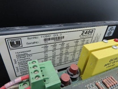 Unico 2400 AC Modular Inverter Drive 300HP 3Ph 480V 112642 ECL0