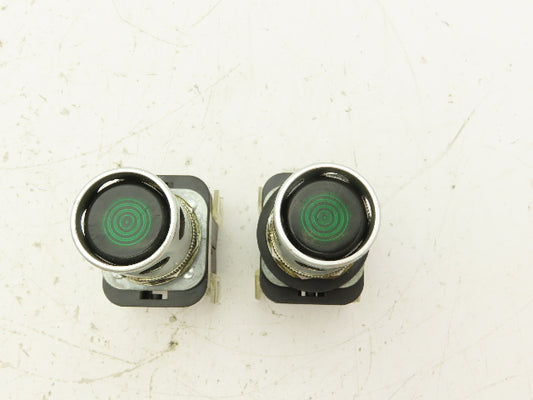 Allen Bradley 800T-QA24GD1 Green Illuminated Push Button 30mm Lot of 2
