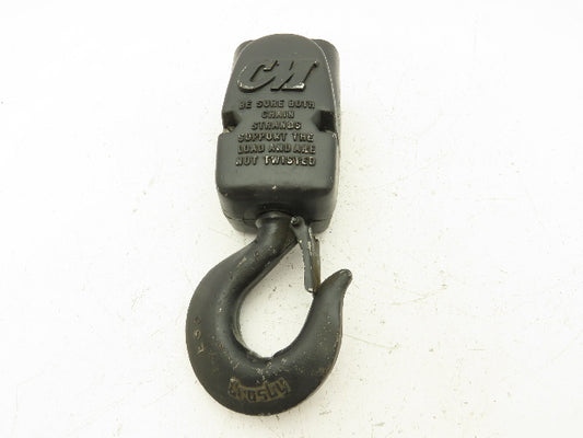 CM Lodestar 2 Ton Lower Hook Block Assembly Double Chain Black 627-860