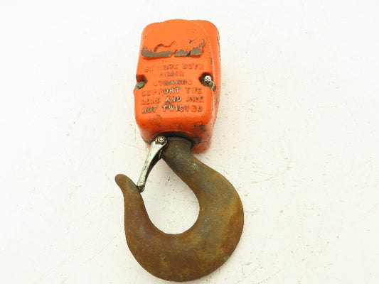 CM Lodestar 2 Ton Lower Hook Block Assembly Double Chain Orange 627-860