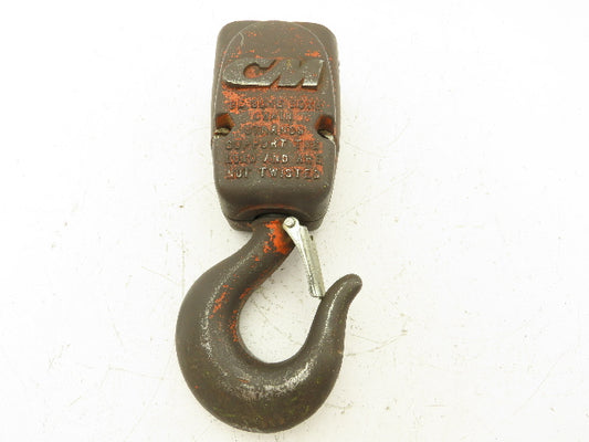 CM Lodestar 2 Ton Lower Hook Block Assembly Double Chain Black 627-860