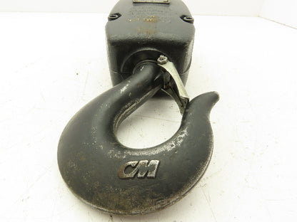 CM Lodestar 2 Ton V2 Lower Hook Block Assembly Double Reeved Chain Black