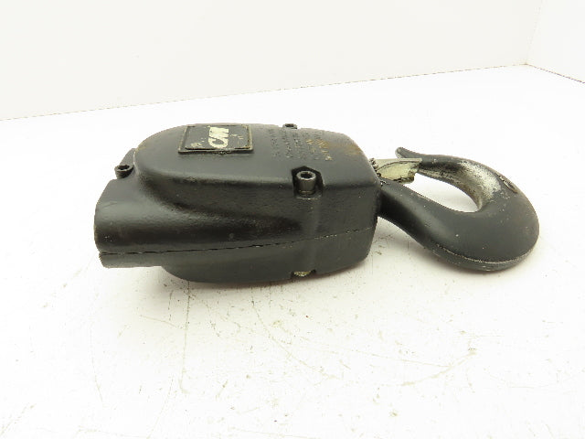 CM Lodestar 2 Ton V2 Lower Hook Block Assembly Double Reeved Chain Black