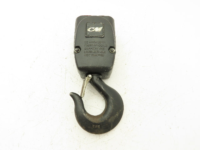 CM Lodestar 2 Ton V2 Lower Hook Block Assembly Double Reeved Chain Black