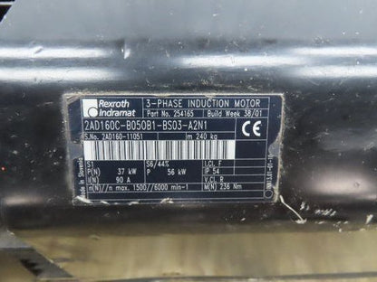 Rexroth Indramat 2AD160C-B050B1-BS03-A2N1 AC Spindle Servo Motor 37kw 6000RPM